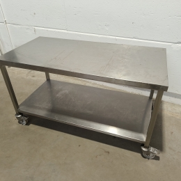 Table mobile inox 1,4m